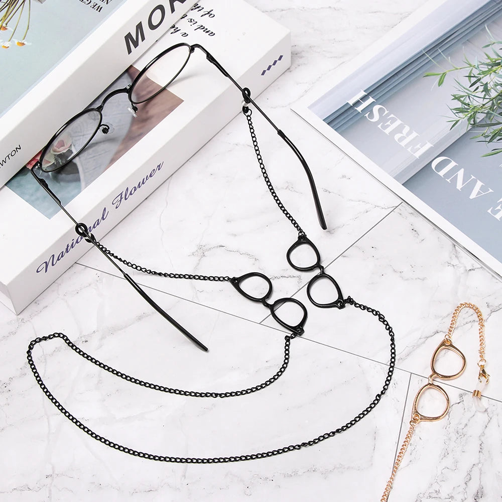 Fashion Reading Glasses Chain with Eyewear Pendant Women Metal Cords Sunglasses Spectacles Holders Eyeglass Lanyard Strap