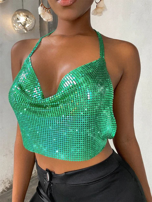 Disco Grain Crop Top