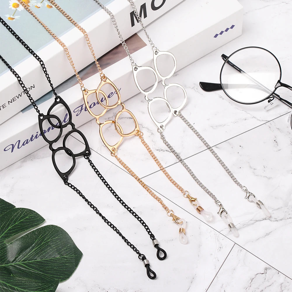 Fashion Reading Glasses Chain with Eyewear Pendant Women Metal Cords Sunglasses Spectacles Holders Eyeglass Lanyard Strap