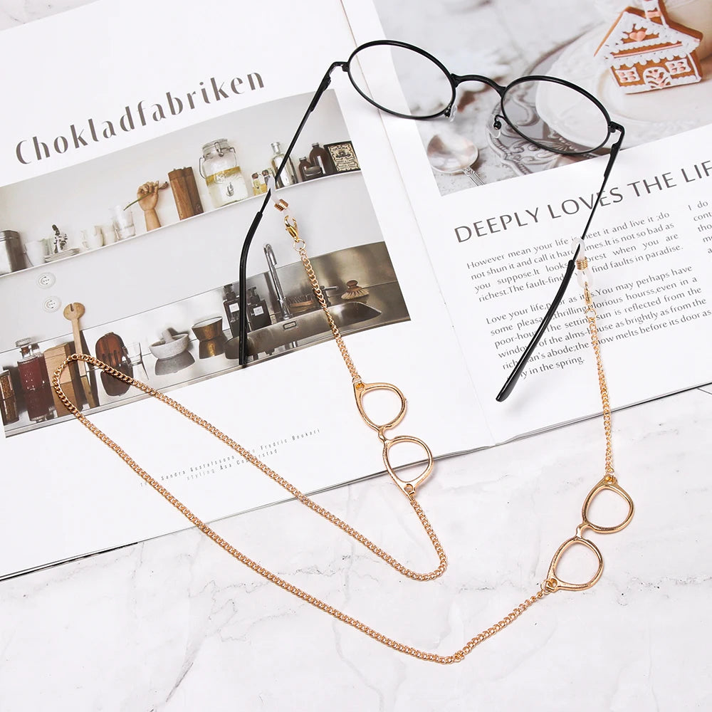 Fashion Reading Glasses Chain with Eyewear Pendant Women Metal Cords Sunglasses Spectacles Holders Eyeglass Lanyard Strap