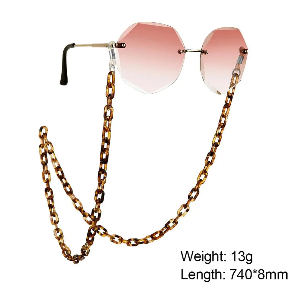 Skyrim Hot Leopard Chain for Glasses Women Men Acrylic Sunglasses Chains Lanyard Reading Eyeglasses Cord Neck Mask Strap Rope